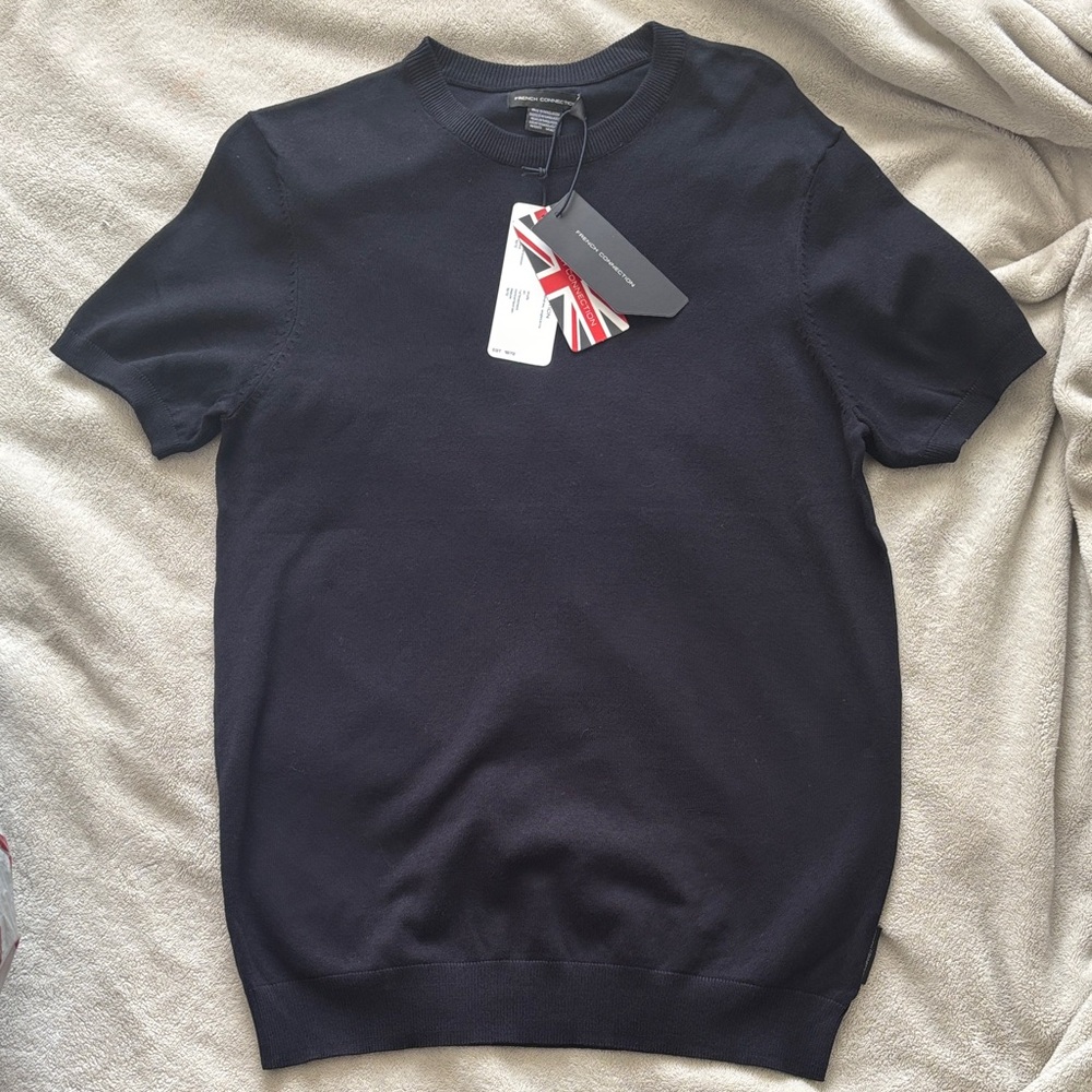 NWT French Connection Men's Black black shirt